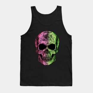 Cool skull,purple green skull mask face Tank Top